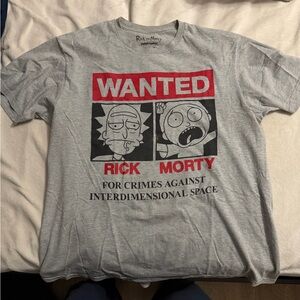 Ripple Junction Gray Rick and Morty Graphic Tee